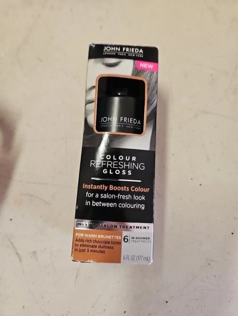 John Frieda Colour Refreshing Gloss WARM BRUNETTES Shower Treatment New NO Box